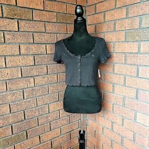 NWT Aeropostale Crop Top, Black, Women's size L